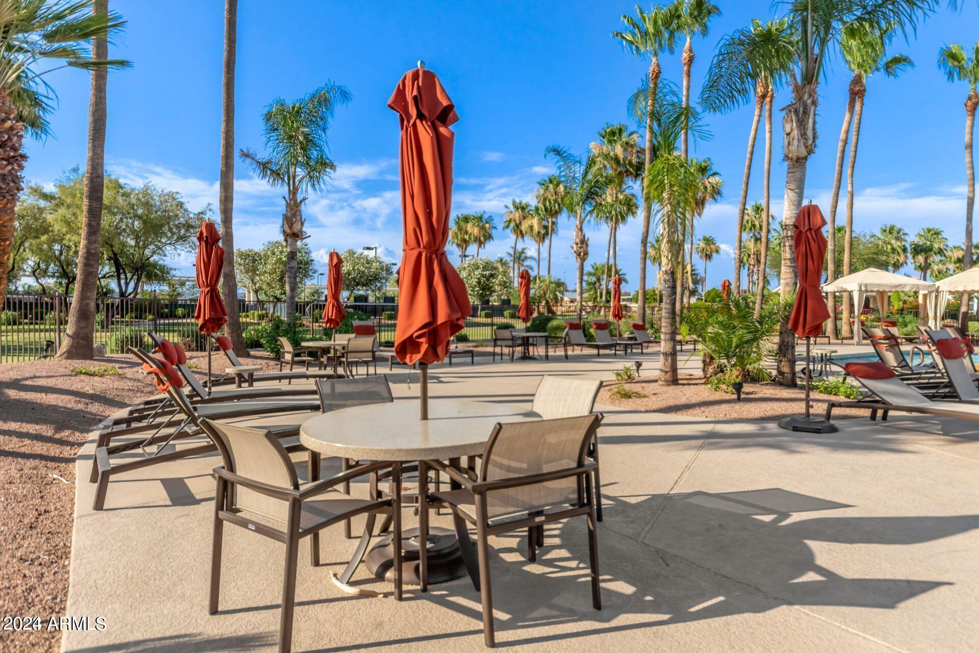 2550 South Ellsworth Road, Unit 432 Mesa, AZ 85209 - Photo 24 of 35 Community Poolside Seating