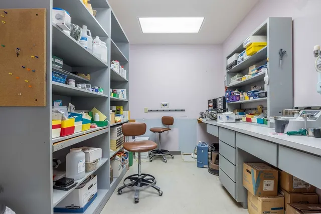 a room with storage and utility