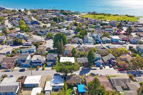 an aerial view of a city