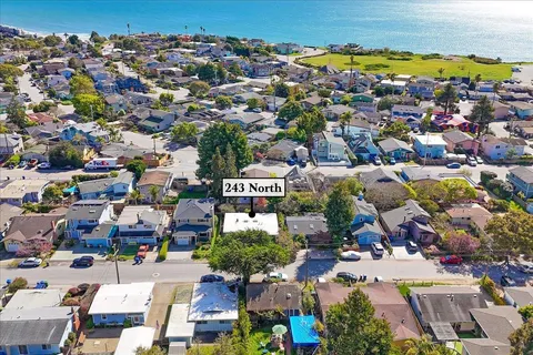 an aerial view of a city