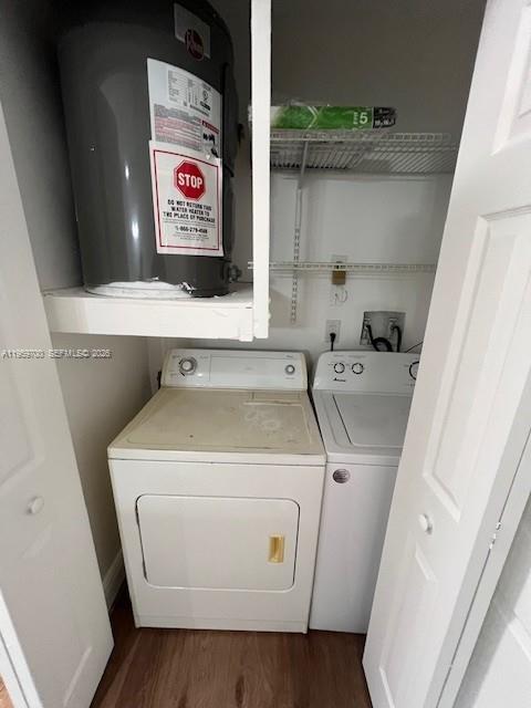 18336 Northwest 68th Avenue, Unit E Hialeah, FL 33015 - Photo 7 of 9 a utility room with dryer and washer