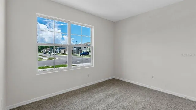 an empty room with a window