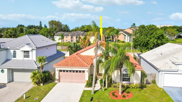 an aerial view of multiple house