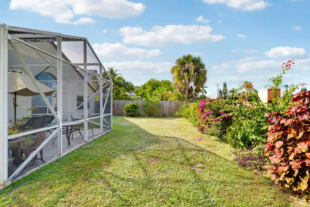 a view of a backyard