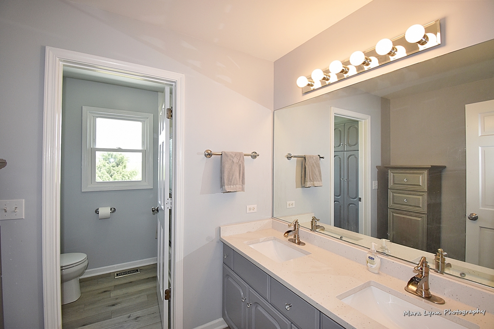 930 Merrill New Road Sugar Grove, IL 60554 - Photo 22 of 34 a bathroom with a sink a light fixture and a mirror