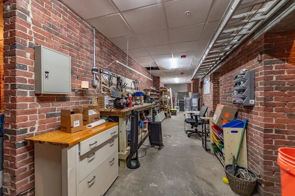 a view of storage and utility room