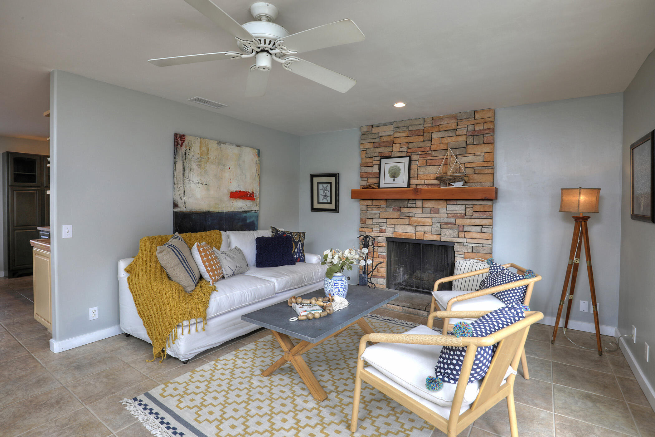 570 Amherst Drive Goleta, CA 93117 - Photo 11 of 31 a living room with furniture and a fireplace