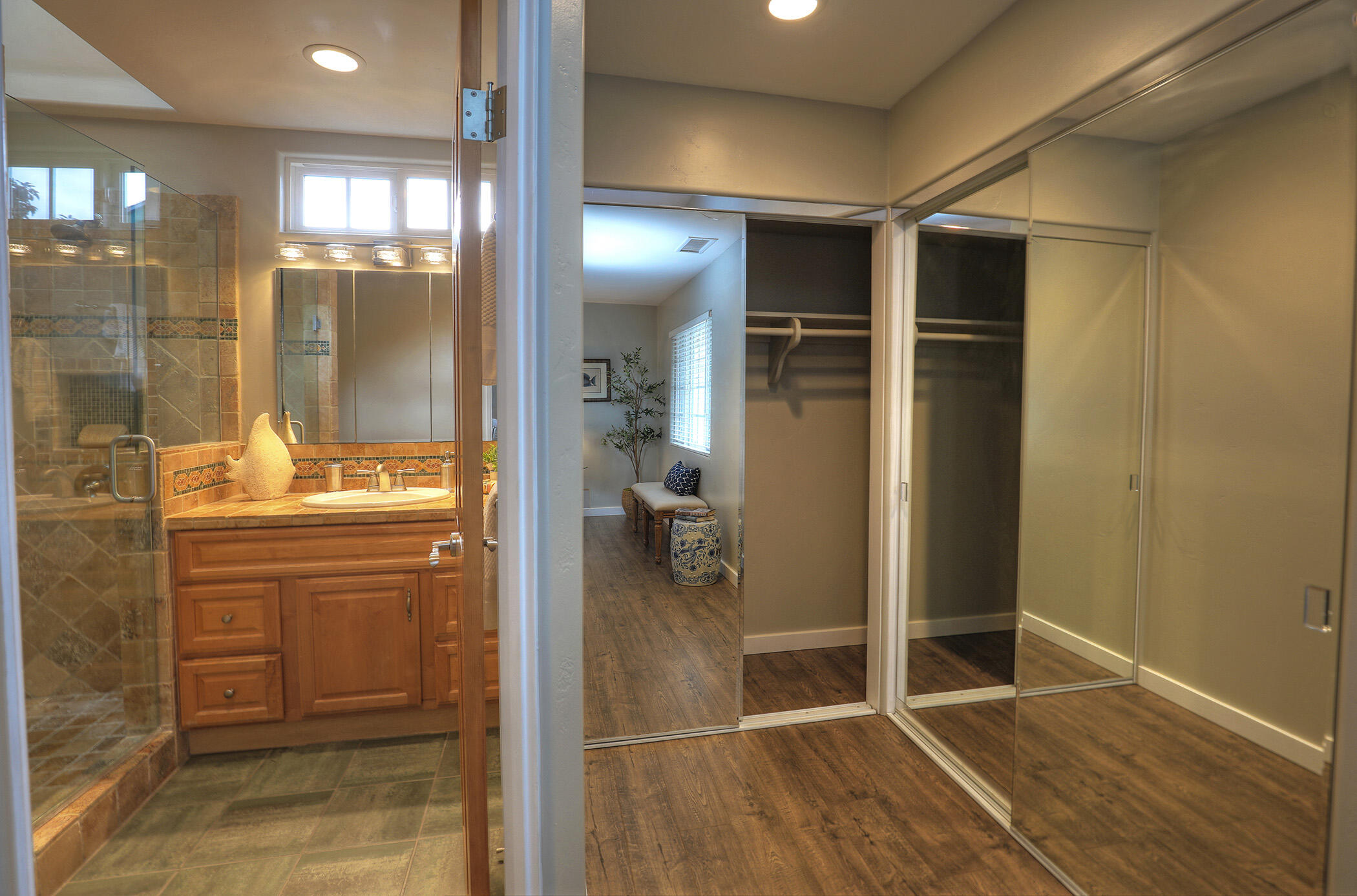570 Amherst Drive Goleta, CA 93117 - Photo 20 of 31 a bathroom with a shower and a sink