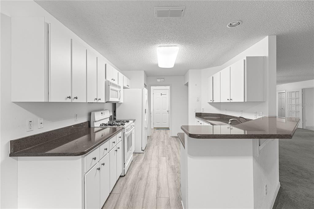 9614 Southwest 93rd Loop Ocala, FL 34481 - Photo 20 of 45 a kitchen with granite countertop a sink a stove and refrigerator