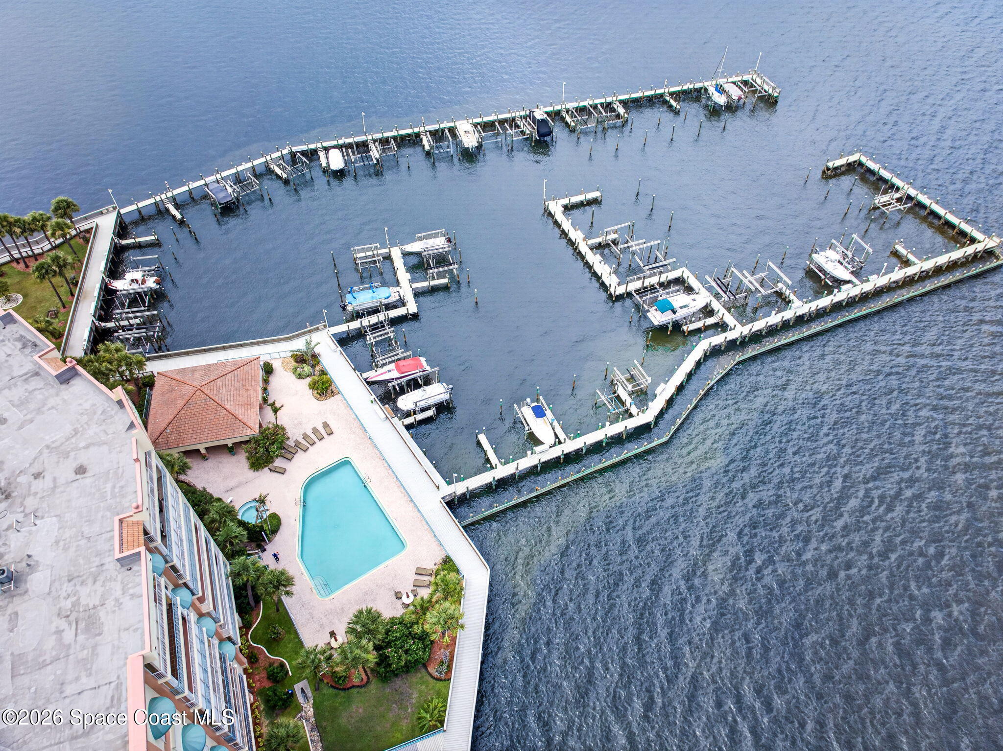 100 Riverside Drive, Unit A305 Cocoa, FL 32922 - Photo 11 of 68 Pool & Marina Boat Slips Area