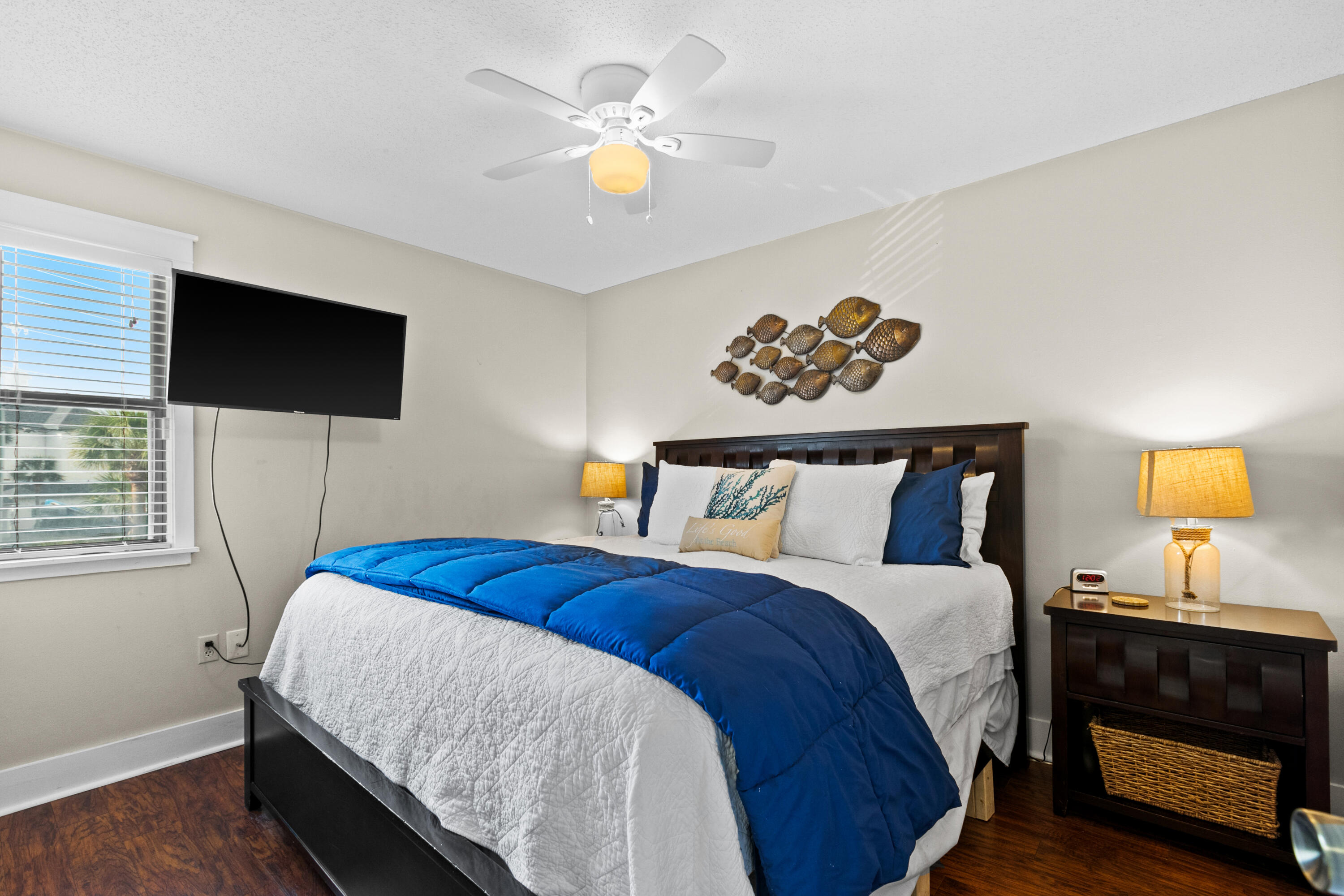 3799 East County Highway 30A, Unit F2 Santa Rosa Beach, FL 32459 - Photo 14 of 21 a bedroom with a bed and a flat screen tv