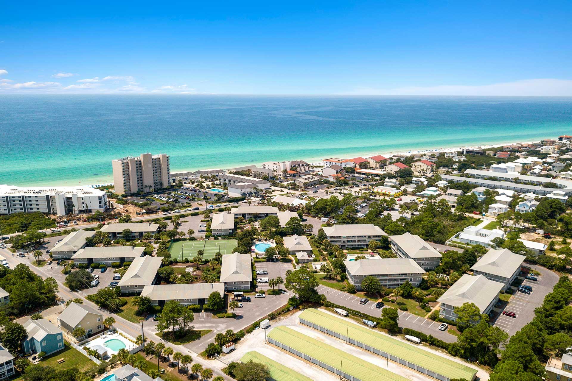 3799 East County Highway 30A, Unit F2 Santa Rosa Beach, FL 32459 - Photo 21 of 21 an aerial view of a city with lots of residential buildings