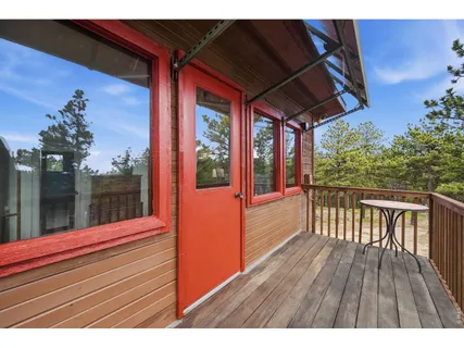 a view of outdoor space with seating