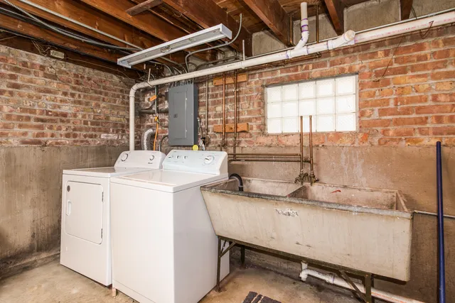 a view of roof deck with furniture