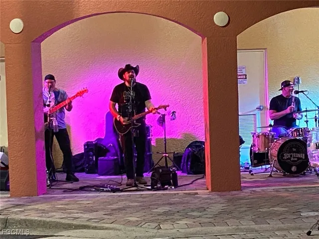 a view of a terrace with sitting area
