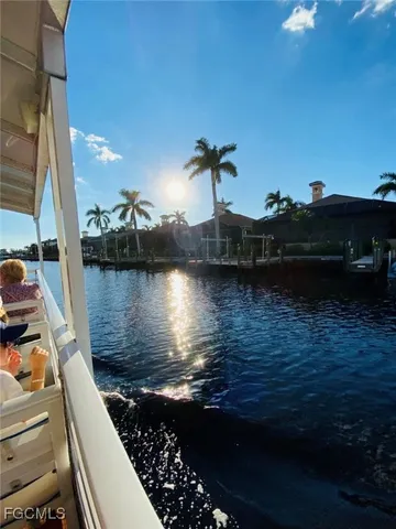 a view of a ocean with outside area