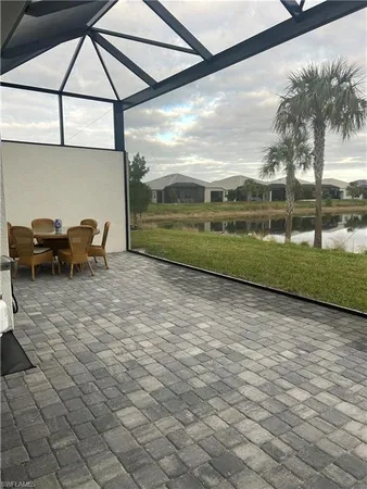 a view of outdoor space with garden