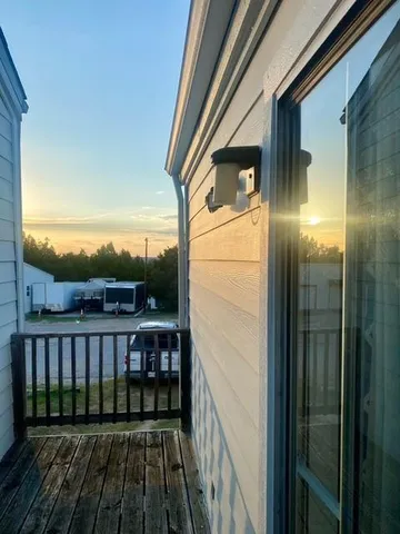 a garden with wooden fence