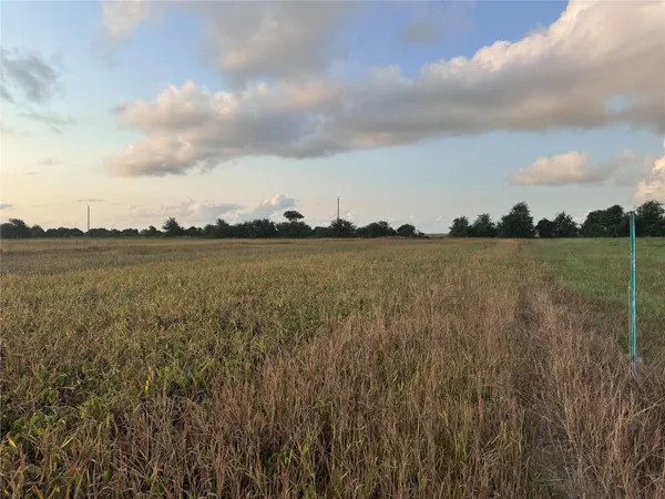 a view of a lake with houses in the back