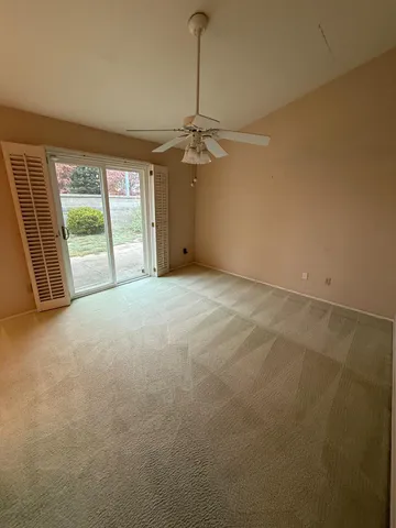 a view of a livingroom with closet
