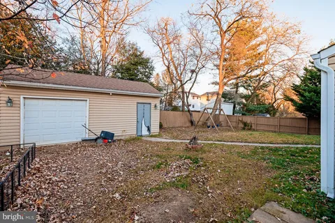 a view of backyard of house with trees