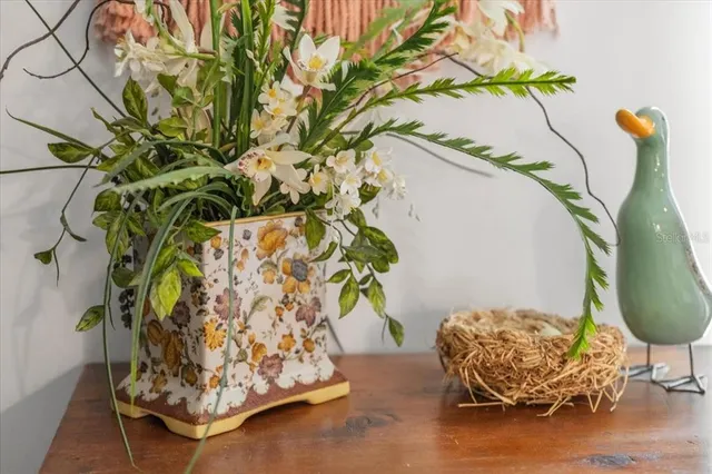 a view of backyard with small cabin