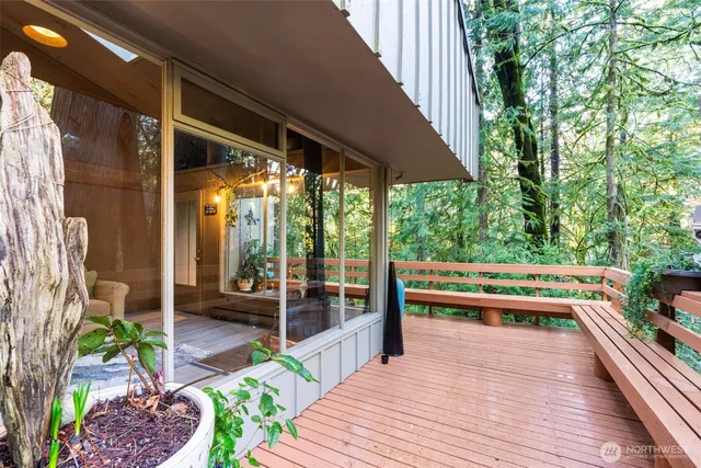 a outdoor view with a sitting space