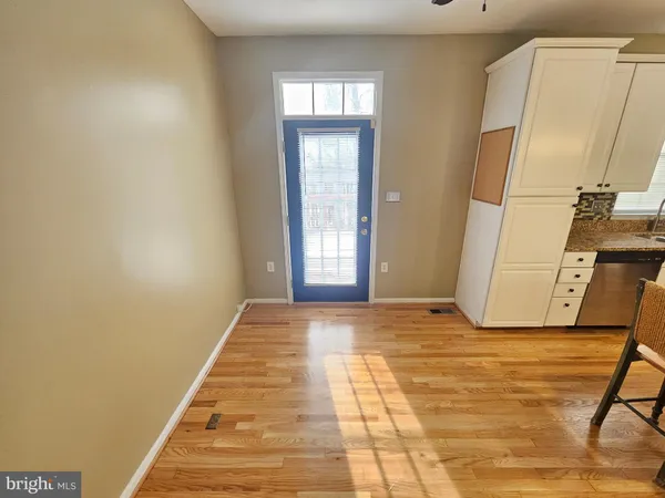 a view of a room with door