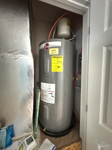 a view of water heater room