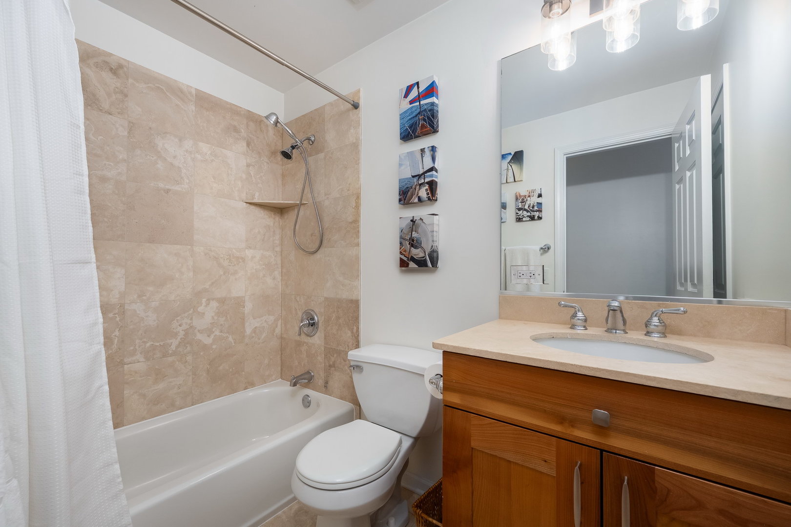 4826 North Winthrop Avenue, Unit 2S Chicago, IL 60640 - Photo 13 of 21 a bathroom with a sink a toilet and shower