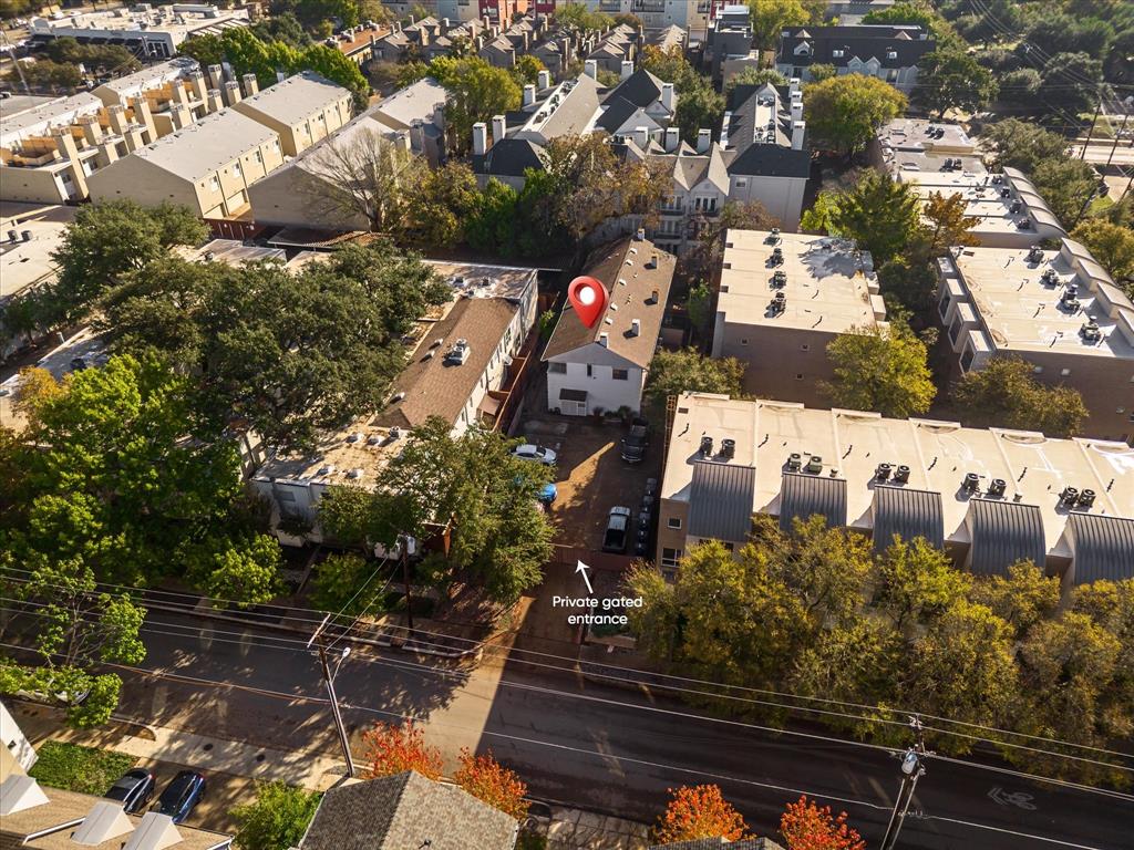 4110 Travis Street, Unit E Dallas, TX 75204 - Photo 6 of 23 an aerial view of a residential houses