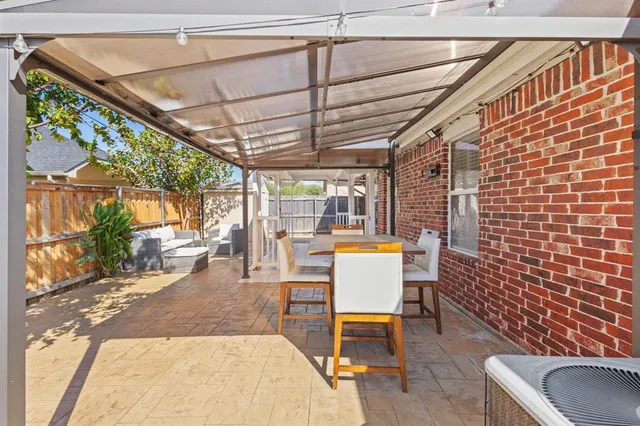 a outdoor space with sitting space