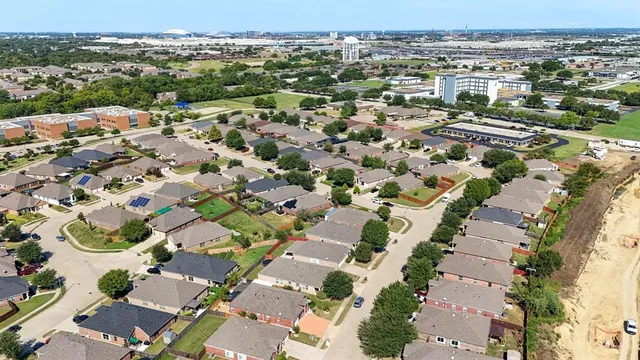 an aerial view of a city
