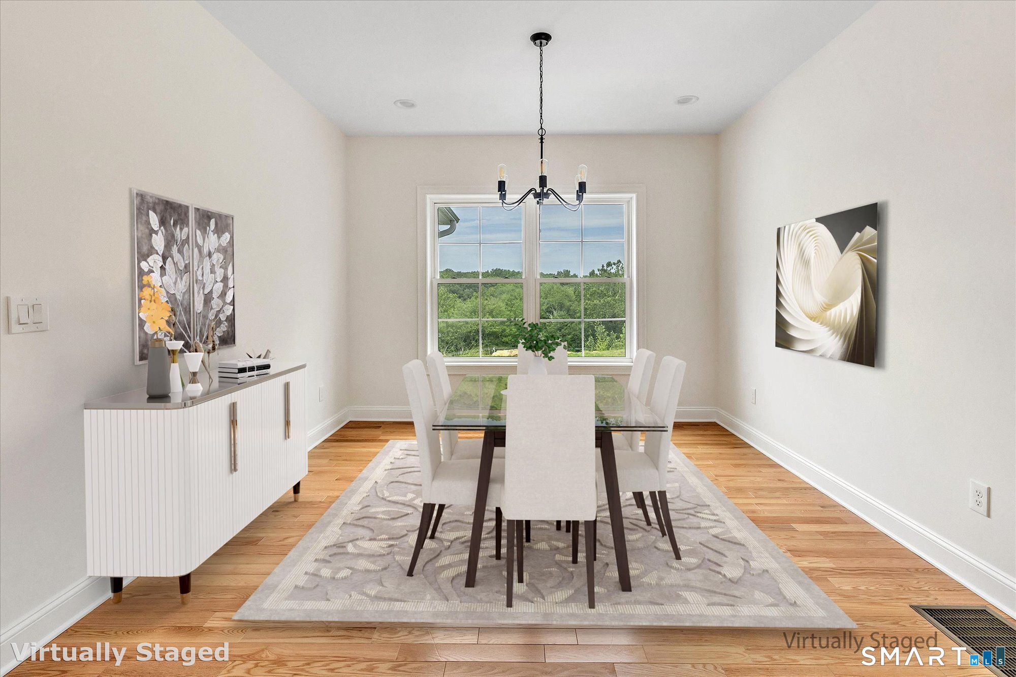 20 Hunting Ridge Road Middlebury, CT 06762 - Photo 16 of 29 a dining room with wooden floor and large windows