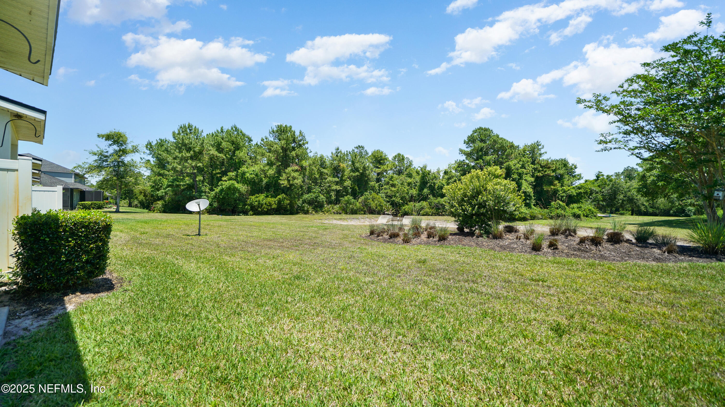 18 Amistad Drive St. Augustine, FL 32086 - Photo 29 of 36 a backyard of a house with lots of green space and garden