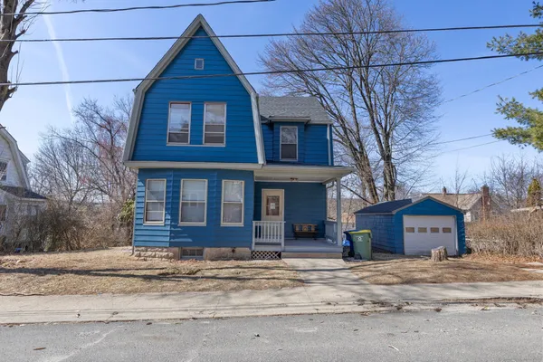 a front view of a house