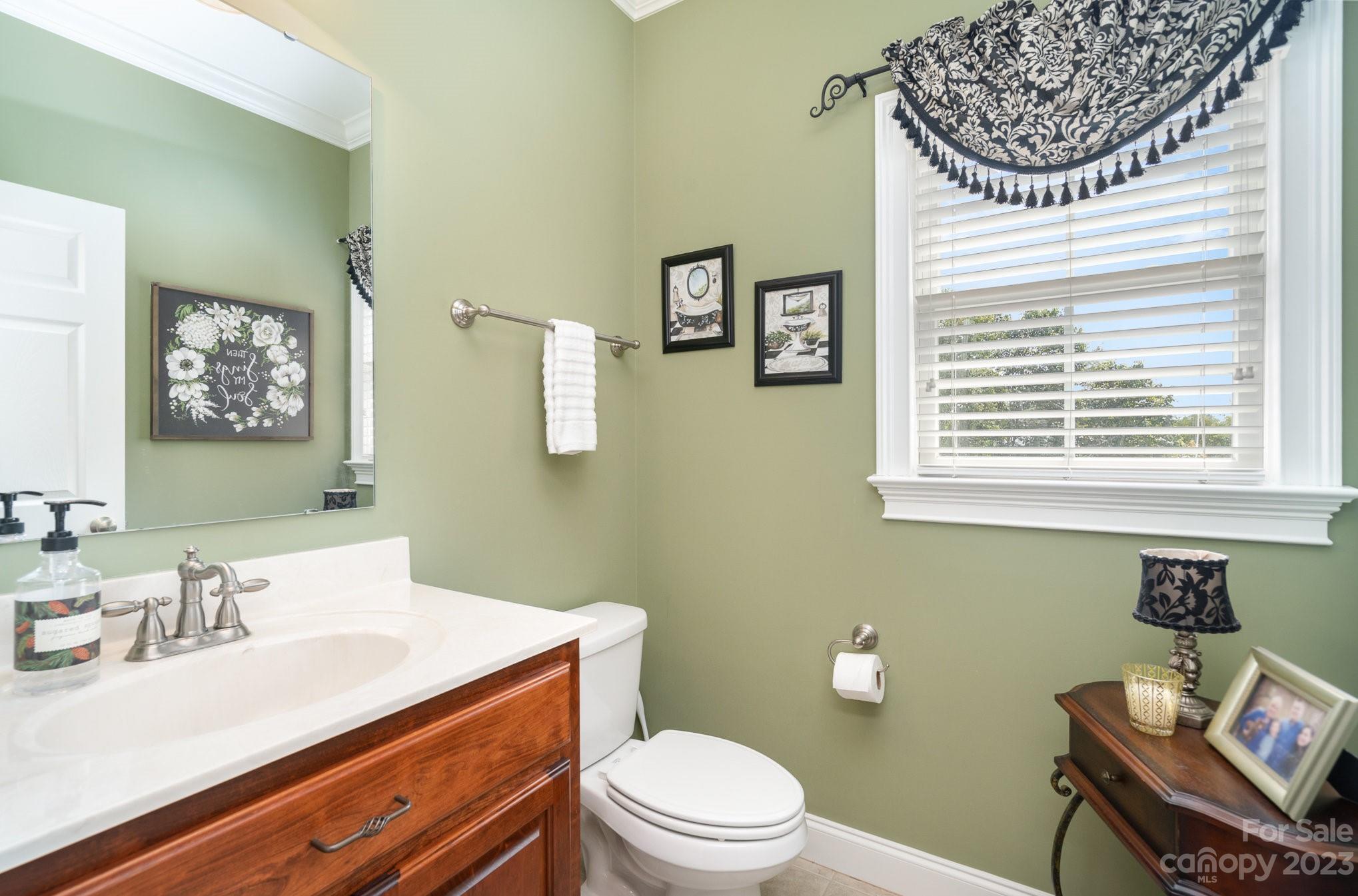 4502 Gold Hill Road Concord, NC 28025 - Photo 20 of 48 a bathroom with a sink a toilet and a mirror