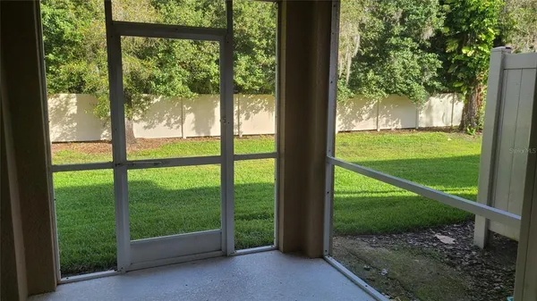 a view of a backyard