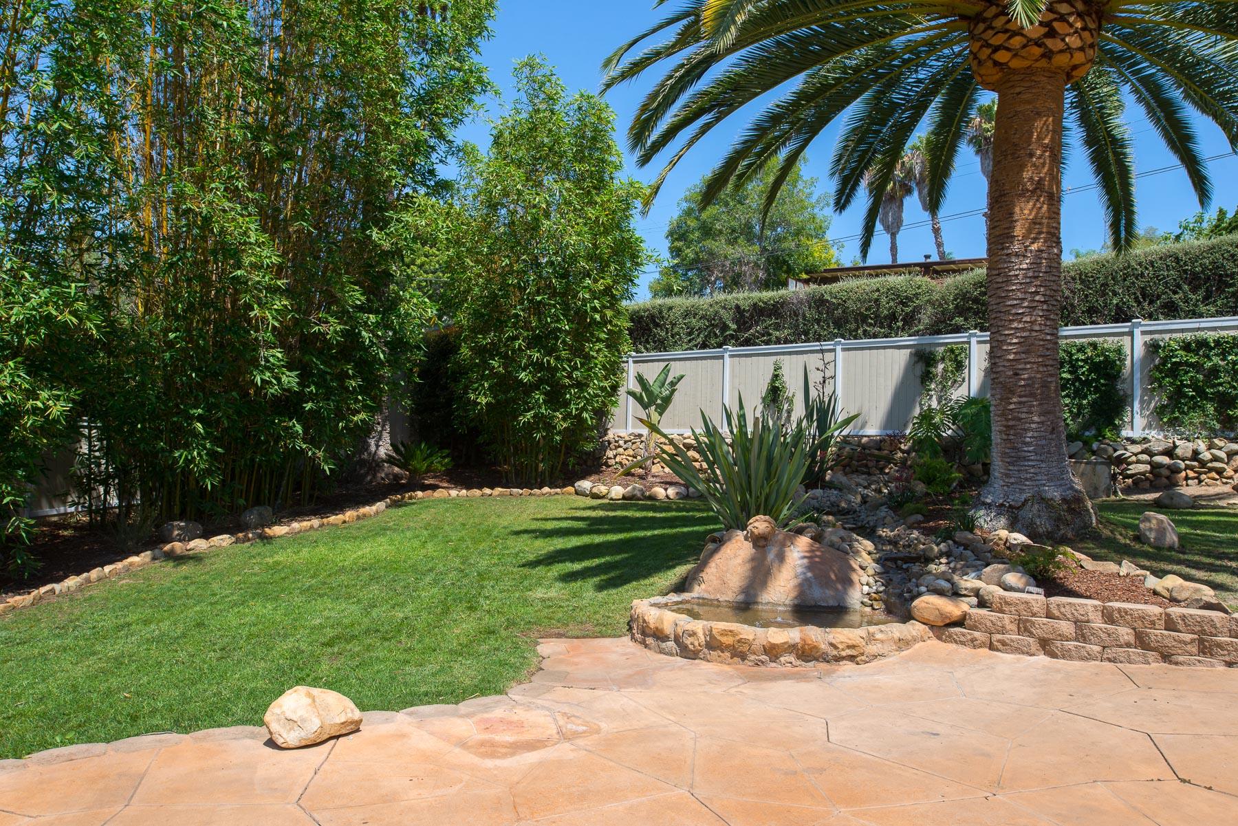 1336 Alta Vista Road Santa Barbara, CA 93103 - Photo 15 of 16 Custom fountain and relazing terrace