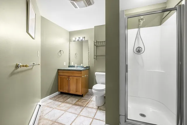 a view of a yard with an ocean