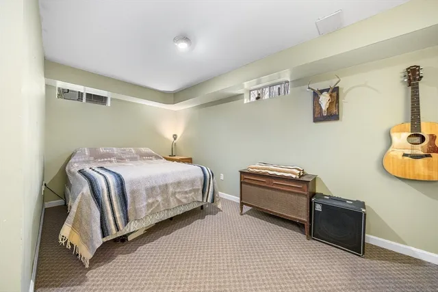 a picture of a bench in a white building