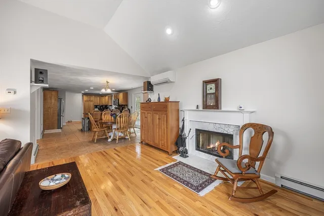 a bedroom with a bed and furniture