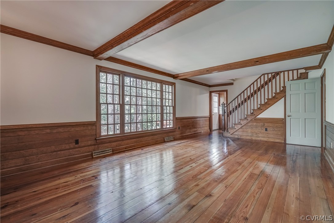 4110 Poplar Grove Road Midlothian, VA 23112 - Photo 14 of 33 Family room showing staircase and doorway to kitch