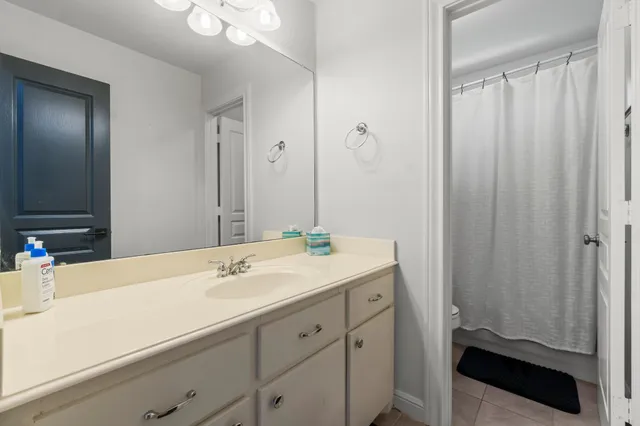 a view of a backyard with wooden floor