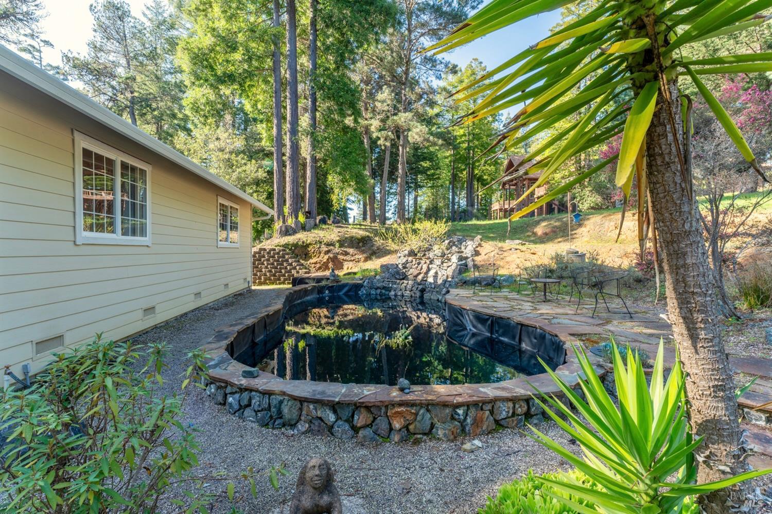 18940 Timber Pointe Drive Fort Bragg, CA 95437 - Photo 5 of 31 a view of a backyard with plants and large trees