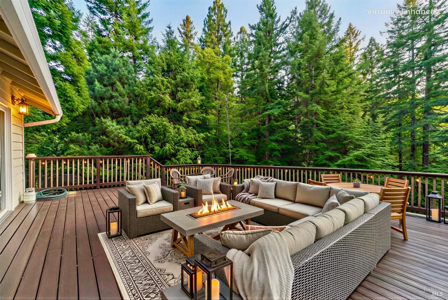 18940 Timber Pointe Drive Fort Bragg, CA 95437 - Photo 7 of 31 a balcony with wooden floor and outdoor seating