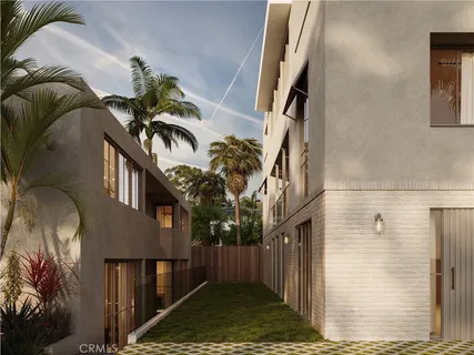 a view of balcony with a potted plant