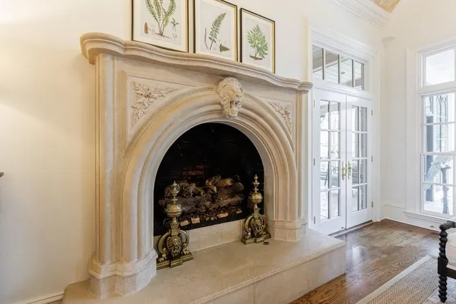 a view of swimming pool with a outdoor seating