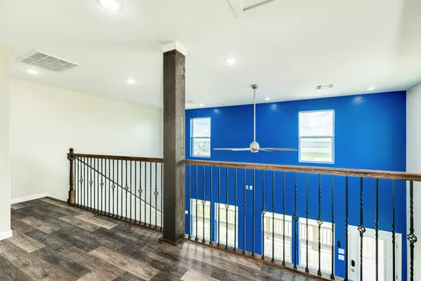a view of hallway with stairs