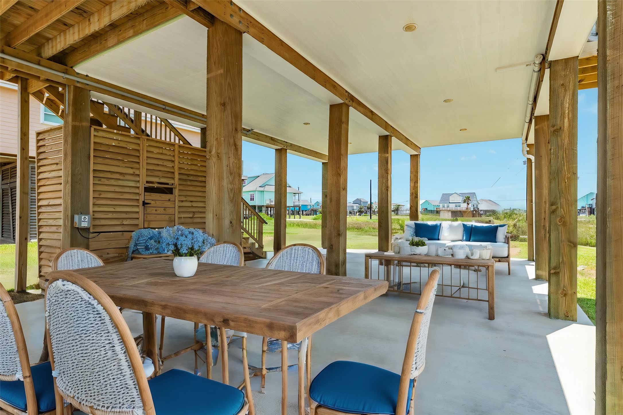 4726 Palm Street Freeport, TX 77541 - Photo 27 of 30 a view of a dining room with furniture window and outside view